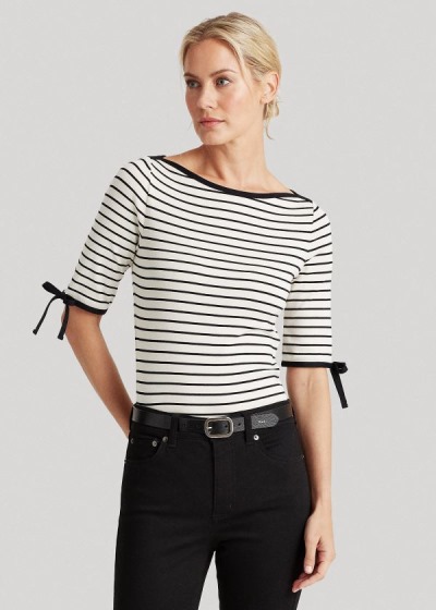 Top Ralph Lauren Striped Algodão-Blend Mulher 45872-PGKO